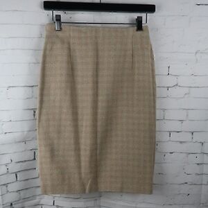 GEORGIO ARMANI VESTIMENTA SPA VINTAGE TAN KHAKI BUSINESS SKIRT WOMENS SIZE EU 38